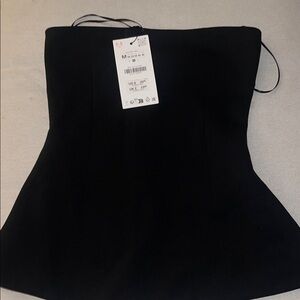 Zara Interlock Bandeau Top NWT